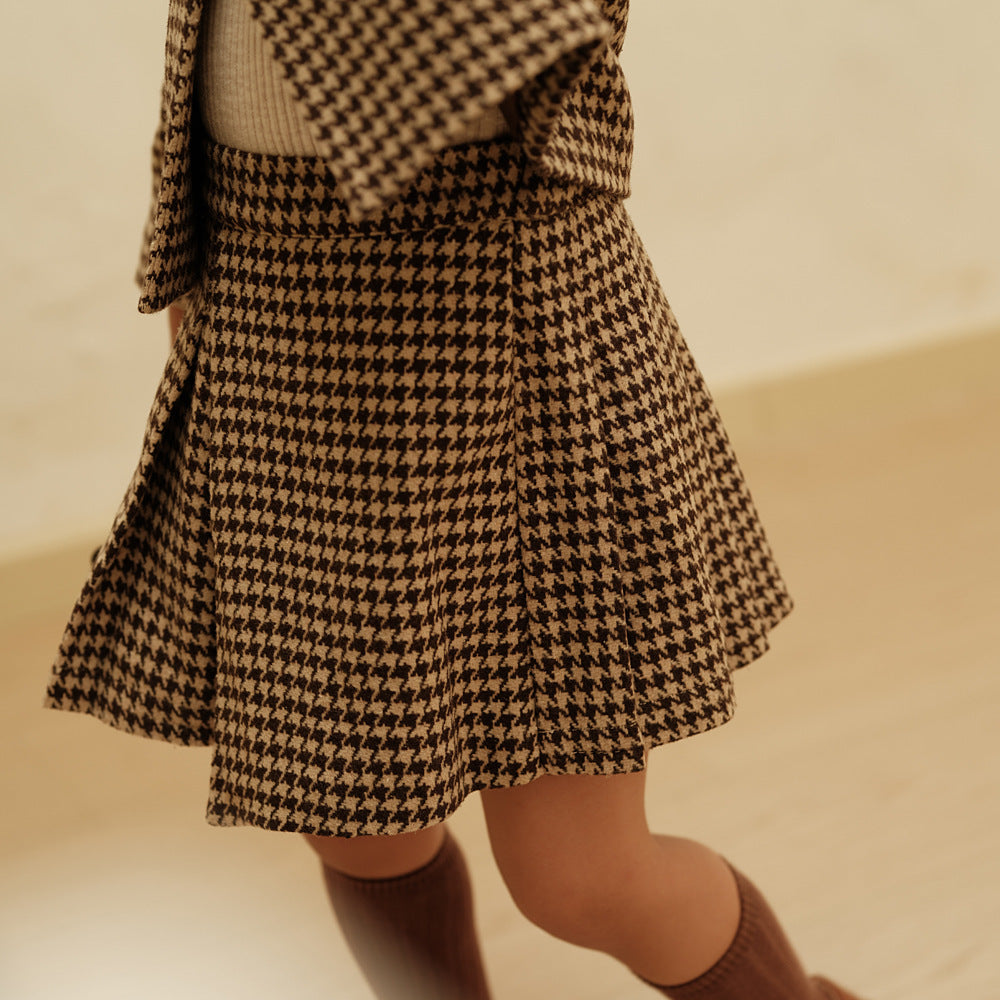 High-end French Children's Clothing Girls' Classic Style Two-piece Suit