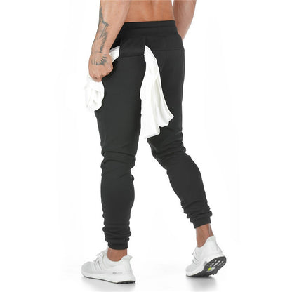 Sports pants men's hanging towel running training pants