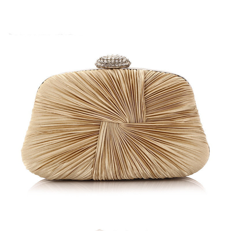 Hand Bag Folds Woven Banquet Handbag