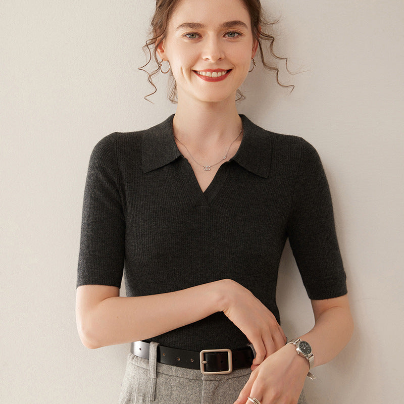 Worsted Thin Cashmere Women's Bottoming Shirt