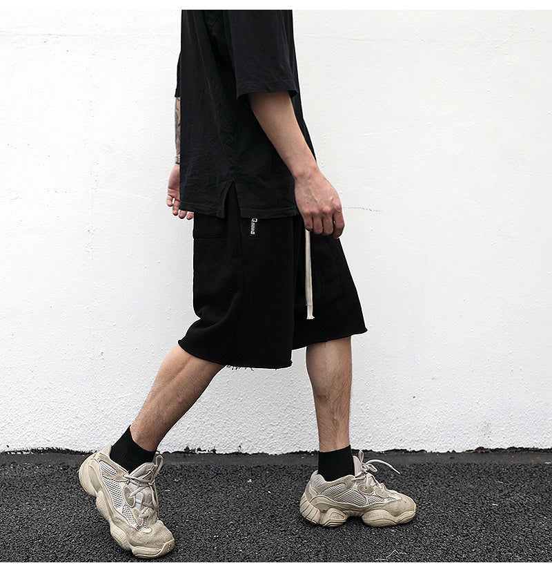 Terry Zippered Shorts