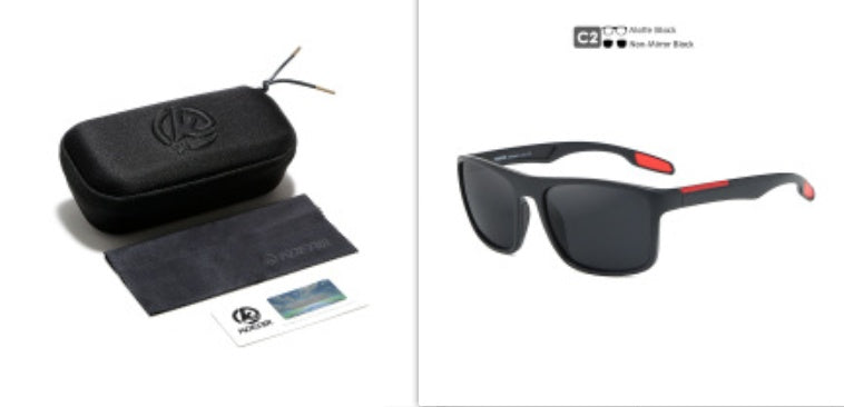 Square Polarized Sunglasses Silicone Nose Pads 1.1Tac Real Film Color Changing Outdoor Glasses