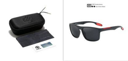 Square Polarized Sunglasses Silicone Nose Pads 1.1Tac Real Film Color Changing Outdoor Glasses