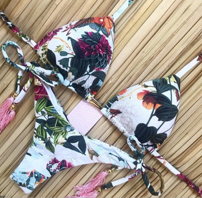 Printed new tie swimwear