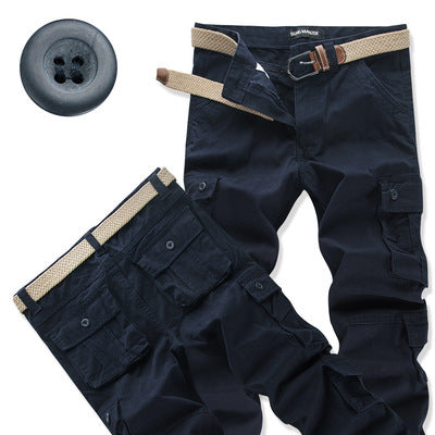 Multi-pocket Cargo Pants Trousers Thick Pants Pants Men's Loose Wear-resistant
