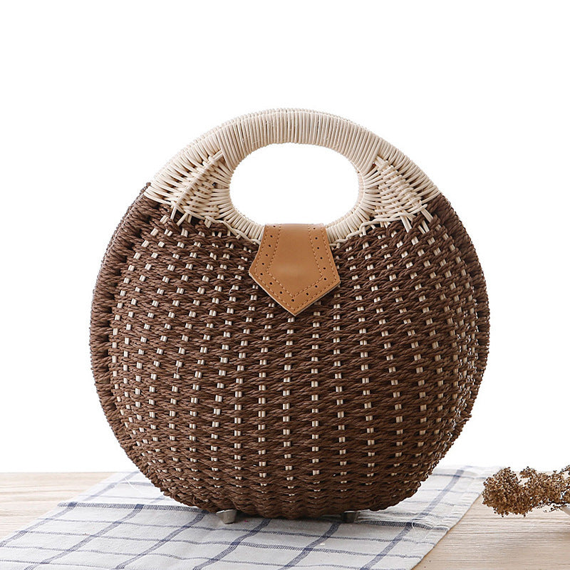 Handmade Rattan Handbag – Summer Beach Purse