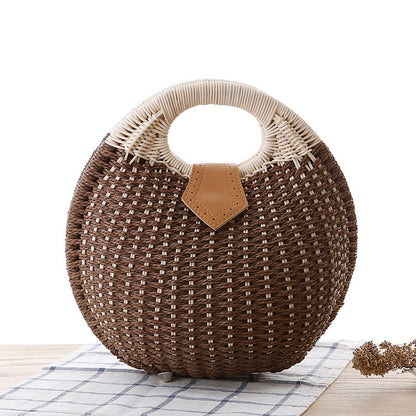 Handmade Rattan Handbag – Summer Beach Purse