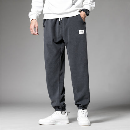 Fleece And Thick Sweatpants For Men's Fashion Loose