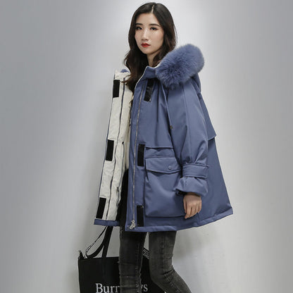 Winter New Loose Cotton Coat Women's Mid-length