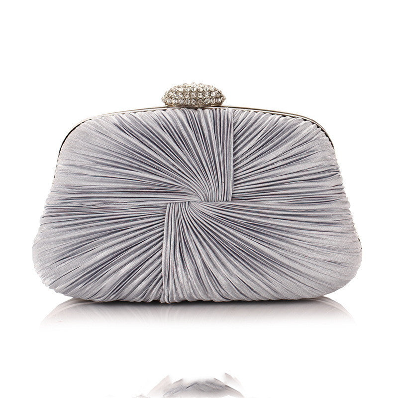 Hand Bag Folds Woven Banquet Handbag