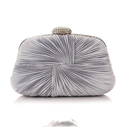 Hand Bag Folds Woven Banquet Handbag