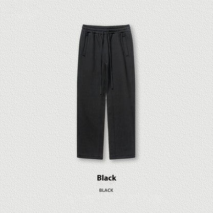 Solid Color Loose Track Pants Velvet Thickened Casual Pants