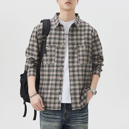 Fashion Fashion Brand Plaid Shirt High Quality Can Be Long Sleeves Inner Wear Coat