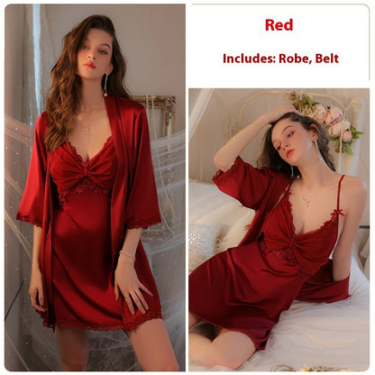 Women's Fashion Personality Slip Nightdress Suit