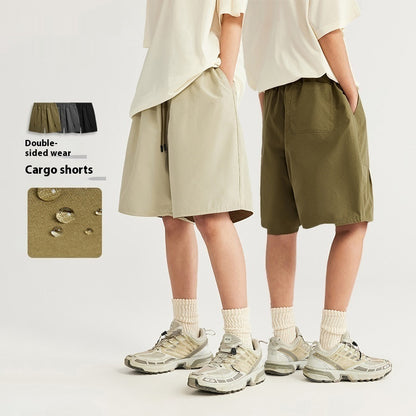 Double-sided Workwear Shorts Loose Street Basic Casual Shorts