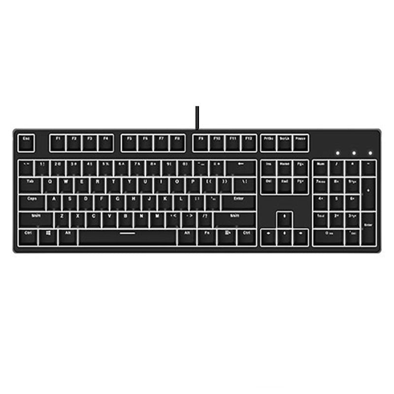 Two-color Keyboard Wired Office Green Black Tea Red Axis Hot Plug Computer