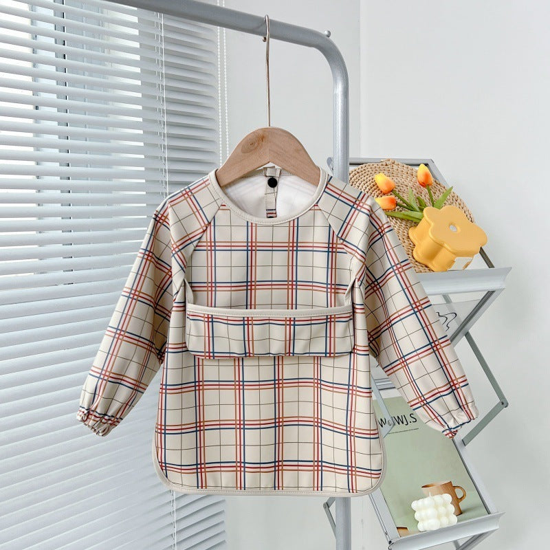 Reverse Wearing Drawing Bib Infant Feeding Protective Clothing