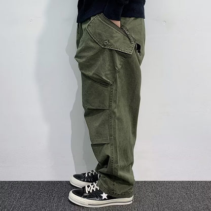 Washed Casual Pants Multi-pocket Cargo Pants
