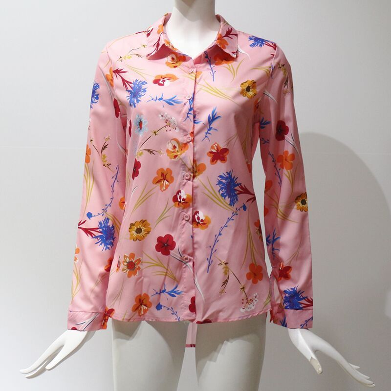 Long sleeves sleeves loose ladies chiffon lining