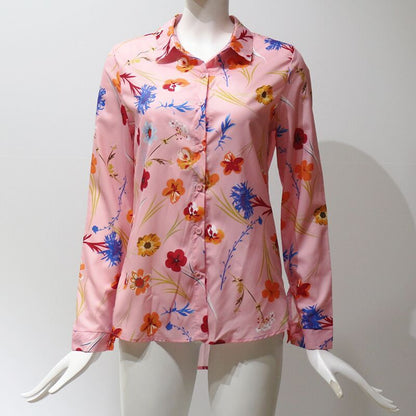 Long sleeves sleeves loose ladies chiffon lining