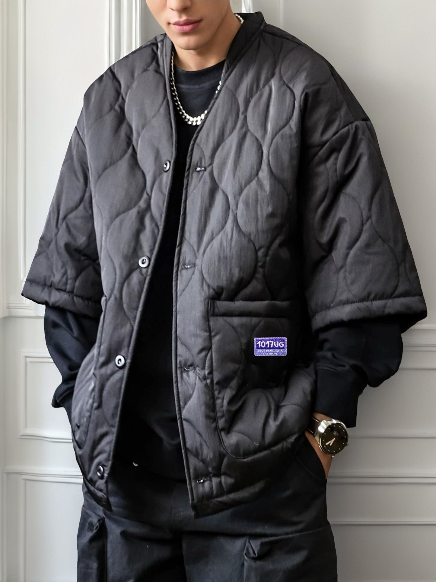 Loose And Warm Cotton Jacket Men's Fashion Work Clothes Coat