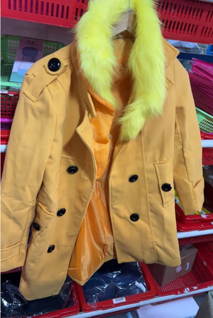 Woolen women coat double-breasted woolen coat