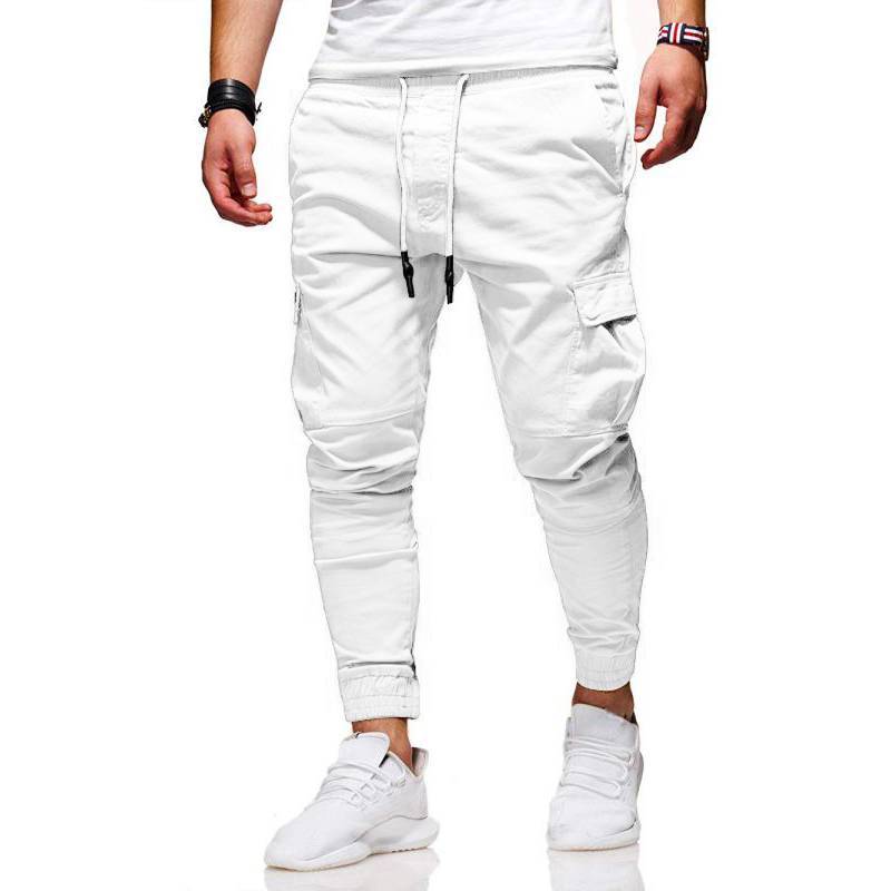 Men's Tethered Elastic Sports Baggy Pants Long Casual Pants