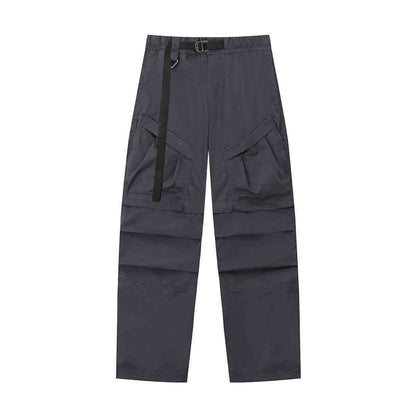 Straight Cargo Pants Men's Multi-pocket Paratrooper Pants
