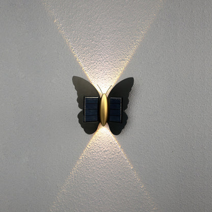 Outdoor Solar Wall Lamp Butterfly Wall Washer Simple Modern