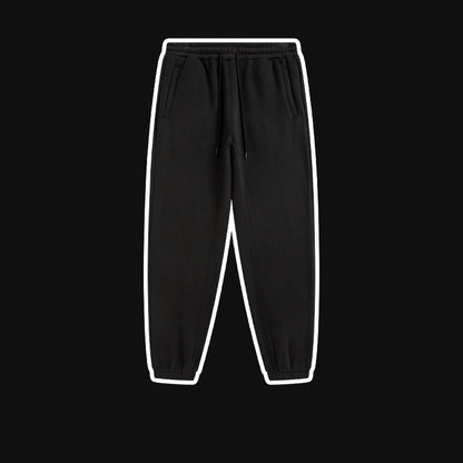 Men's Solid Color Casual Fleece Sweatpants American Fashion Brand