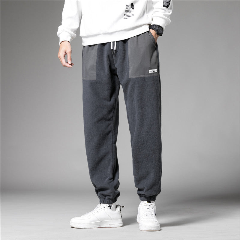 Fleece And Thick Sweatpants For Men's Fashion Loose