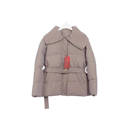 Women's Korean-style Knitted Lapel Down Jacket