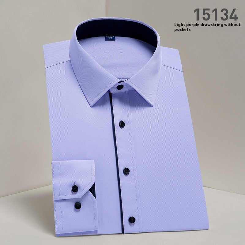 Ironing Free Long Sleeves Men's Shirt Business Work Clothes