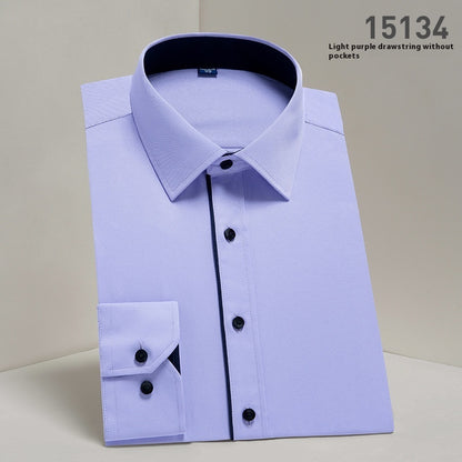 Ironing Free Long Sleeves Men's Shirt Business Work Clothes