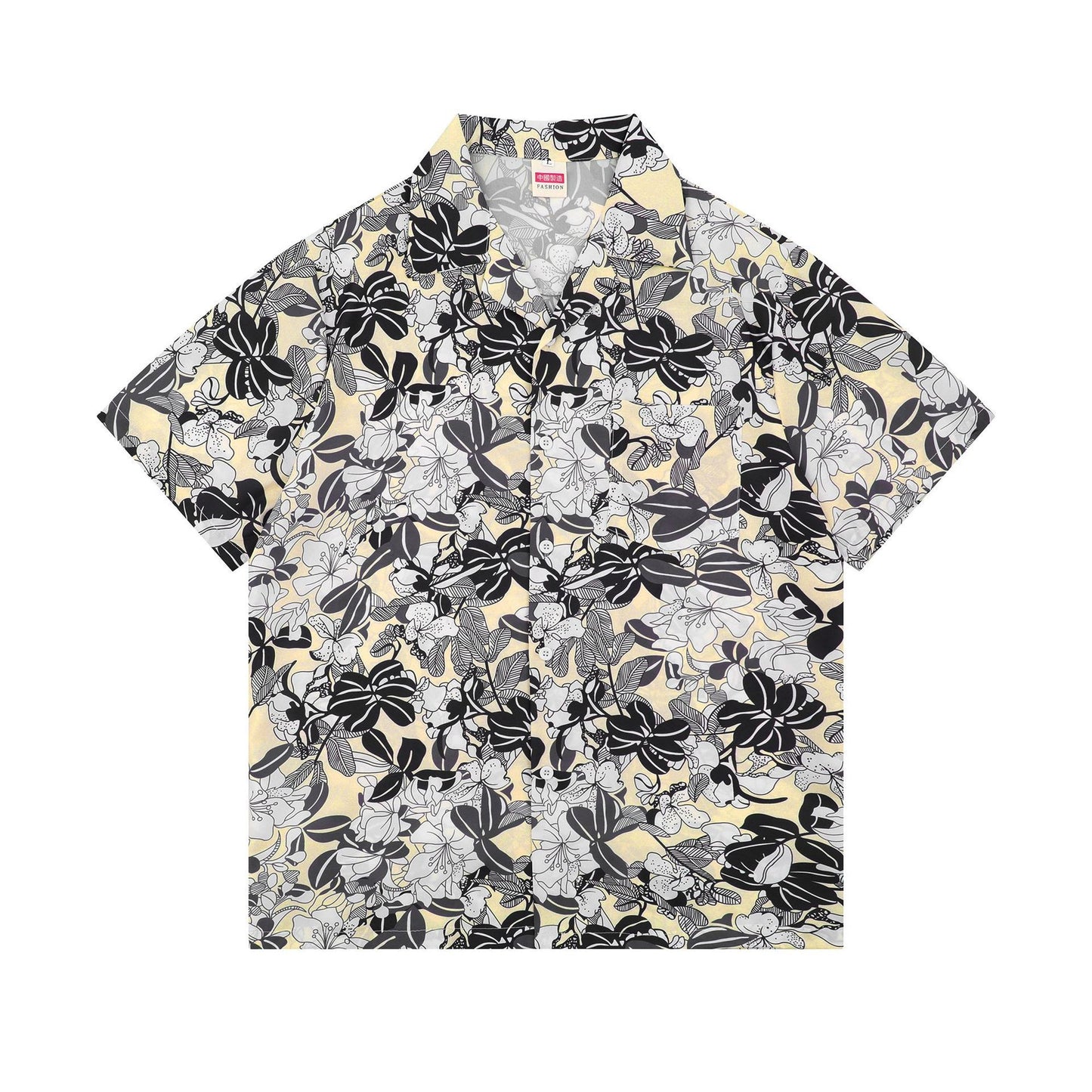 American Retro Classic Cuban Bow Tie Shirt Men