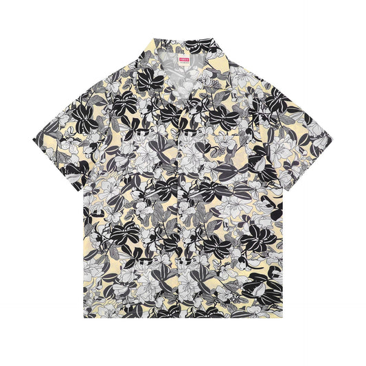 American Retro Classic Cuban Bow Tie Shirt Men