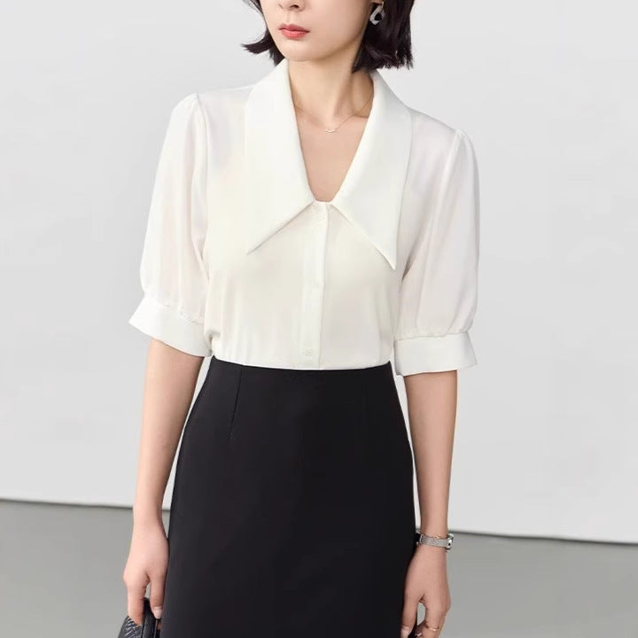 Short-sleeved Shirt Women's Design Loose Shirt Commuting To Work