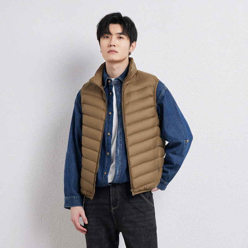Men's Stand Collar Vest Thin