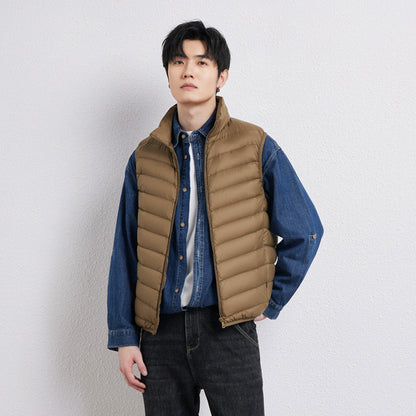 Men's Stand Collar Vest Thin