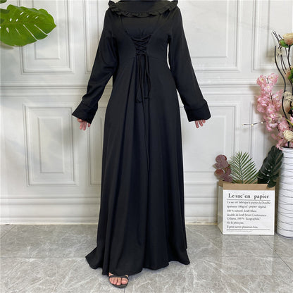 Amazon Hot Ebay Hot Sale Middle East Thick Crepe Skirt Large Hem Long Sleeve Muslim 6430