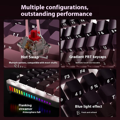 Mechanical Keyboard 87 Key Wired E-sports Game Good-looking Side Engraving Computer Office