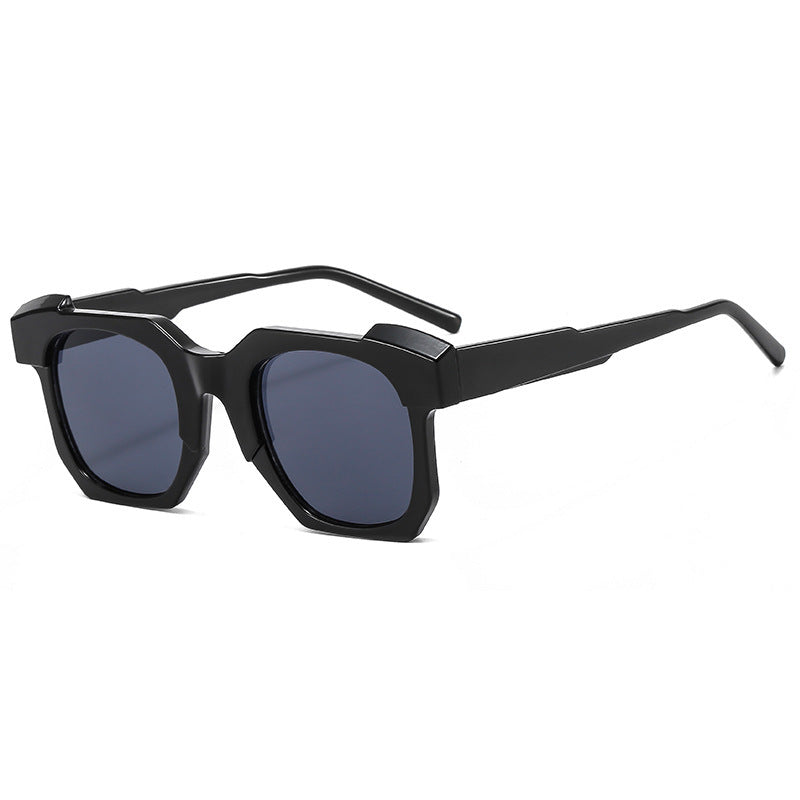 Men's Multilateral Black Frame Plain Glasses