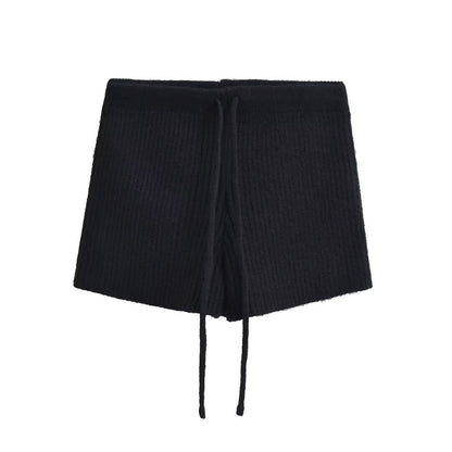 Elastic Elastic Hip Knitted Shorts Women's Knitted Shorts