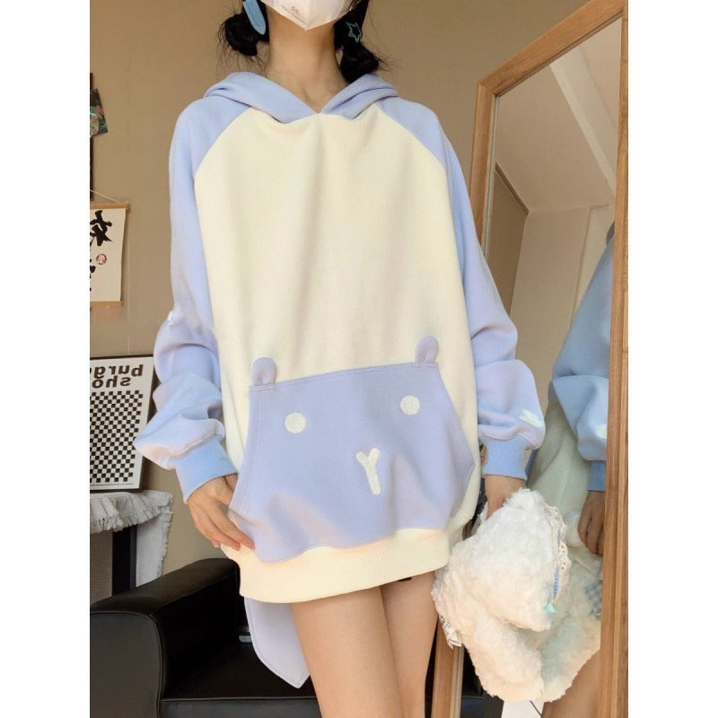 Cute Women's Autumn And Winter Casual All-match Loose Hooded Sweater