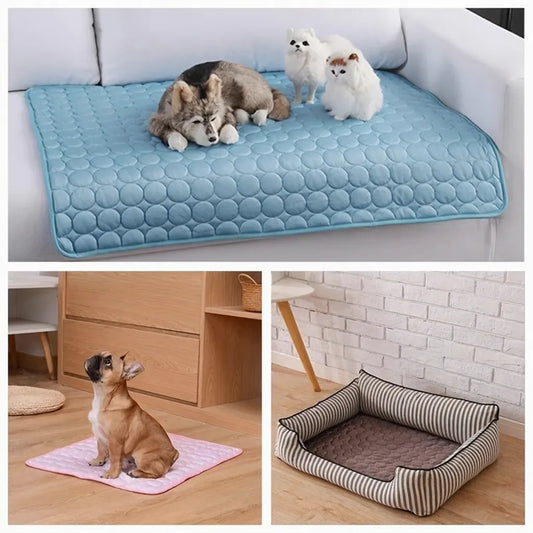 Dog Cooling Mat | Summer Pets Cold Bed | Extra Large For Small Big Dogs Pet Accessories Cat Durable Blanket Sofa Cat Ice Pad Blanket Pet Products