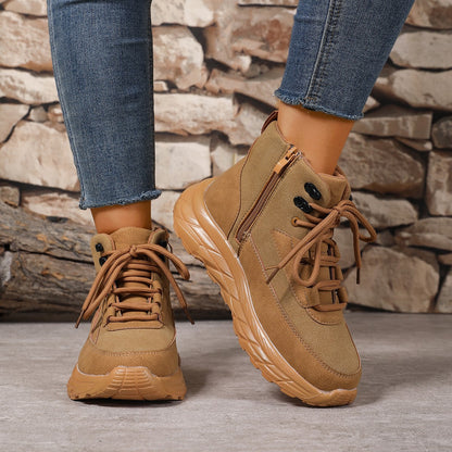 Thick-soled Fleece Lined Padded Warm Keeping Hiking Shoes Cotton-padded Shoes