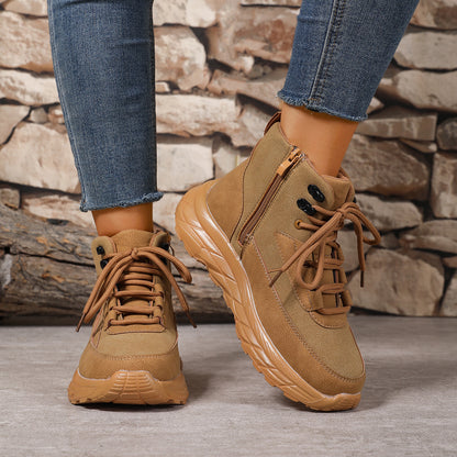 Thick-soled Fleece Lined Padded Warm Keeping Hiking Shoes Cotton-padded Shoes