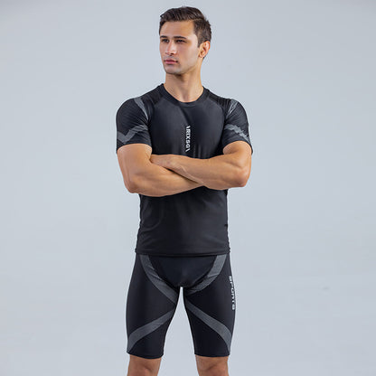 Men's Sun Protection Quick-drying T-shirt Swimsuit Shorts Suit