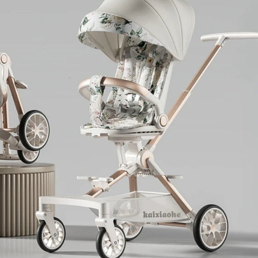 Four-wheel Children Infants Two-way Reclining Trolley Lightweight Folding