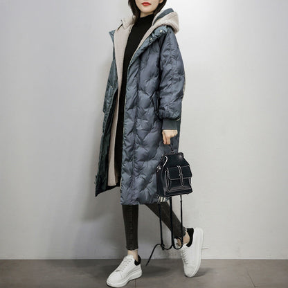 Down Jacket Women's Mid-length Thickened Korean Style Loose Coat